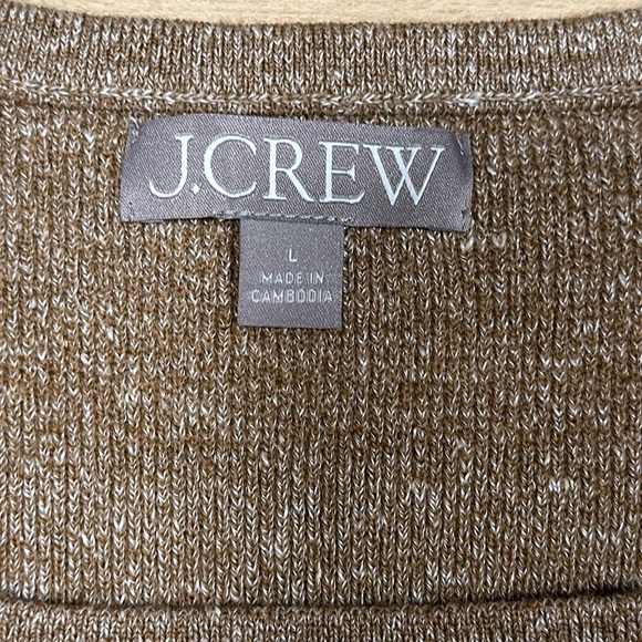 J.Crew Sweater Shell with Buttons in Merino-Linen Blend Sz L - Picture 4 of 9